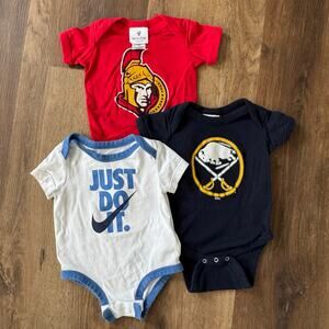 NHL Hockey/Athletic Onesie Bundle: Nike, Buffalo Sabres, Ottawa Senators